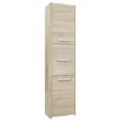 Szafki łazienkowe - SZAFKA ŁAZIENKOWA REGAŁ SŁUPEK 30cm 3 DRZWI Sonoma - miniaturka - grafika 1