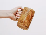 Kubki - Kufel (500ml) - złoty liść - miniaturka - grafika 1