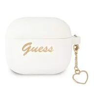 Akcesoria do słuchawek - Guess GUA3LSCHSH AirPods 3 cover biały/white Silicone Charm Collection - miniaturka - grafika 1