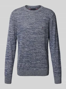 Sweter z dzianiny z prążkowanymi wykończeniami - Swetry męskie - miniaturka - grafika 1