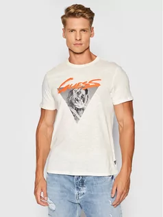 Koszulki męskie - GUESS T-Shirt MBYI05 R8G02 Beżowy Regular Fit - grafika 1