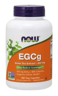 NOW Foods - EGCg, Wyciąg z Zielonej Herbaty, 400mg, 180 vkaps - Suplementy naturalne - miniaturka - grafika 3