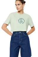 Koszulki i topy damskie - Trendyol Damska koszulka z dzianiny Regular Fit Basic ze stójką, Miętowy, S - miniaturka - grafika 1