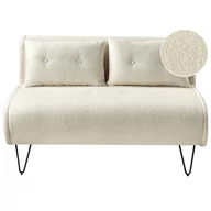 Sofy i kanapy - Sofa rozkładana 2-osobowa boucle jasnobeżowa VESTFOLD - miniaturka - grafika 1