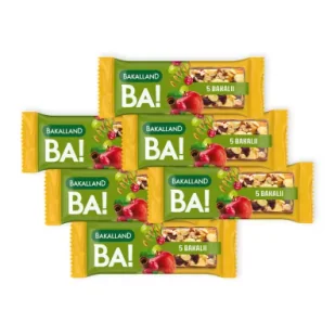 Bakalland Ba! Baton zbożowy 5 bakalii Zestaw 6 x 40 g - Batoniki Bakalland Ba! Baton zbożowy 5 bakalii Zestaw 6 x 40 g - Batoniki - miniaturka - grafika 1