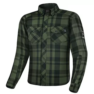 SHIMA RENEGADE MEN 2 Koszulka Moto Men - Bawełniana kurtka motocyklowa z FiberQL - Aramidowa i warstwa chłodząca, ochrona CE, zamek błyskawiczny i zamek błyskawiczny (Zielony, S) - Odzież motocyklowa - miniaturka - grafika 1