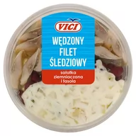 Konserwy i dania rybne - Vici Wędzony filet śledziowy sałatka ziemniaczana i fasola 210 g - miniaturka - grafika 1