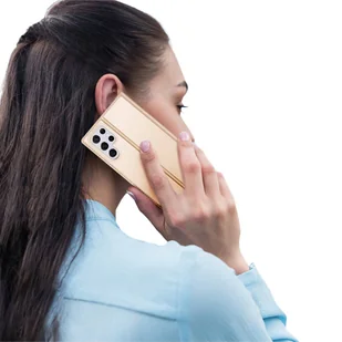 Dux Ducis Skin Pro kabura etui pokrowiec z klapką Samsung Galaxy S22 Ultra złoty - Etui i futerały do telefonów - miniaturka - grafika 9