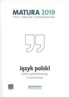 Materiały pomocnicze dla uczniów - Banowski Tadeusz, Dunaj Ewa, Kalka Violetta Język polski Matura 2019 Testy i arkusze Zakres podstawowy i rozszerzony - miniaturka - grafika 1