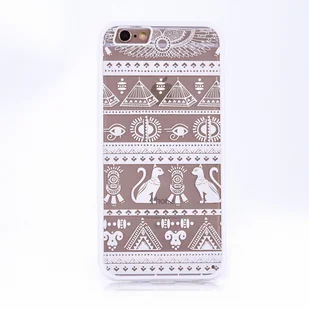 Etui na telefon komórkowy Mandala dla Apple iPhone SE 2020 Etui ochronne z motywem egipskich znaków Pokrowiec na torbę Bumper Biały - Etui i futerały do telefonów - miniaturka - grafika 1
