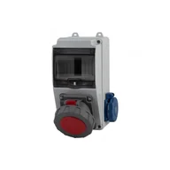 Piórniki - Rozdzielnica LAGO 7M - gniazda 32/5, 230V IP65 /7 modułów/ - miniaturka - grafika 1