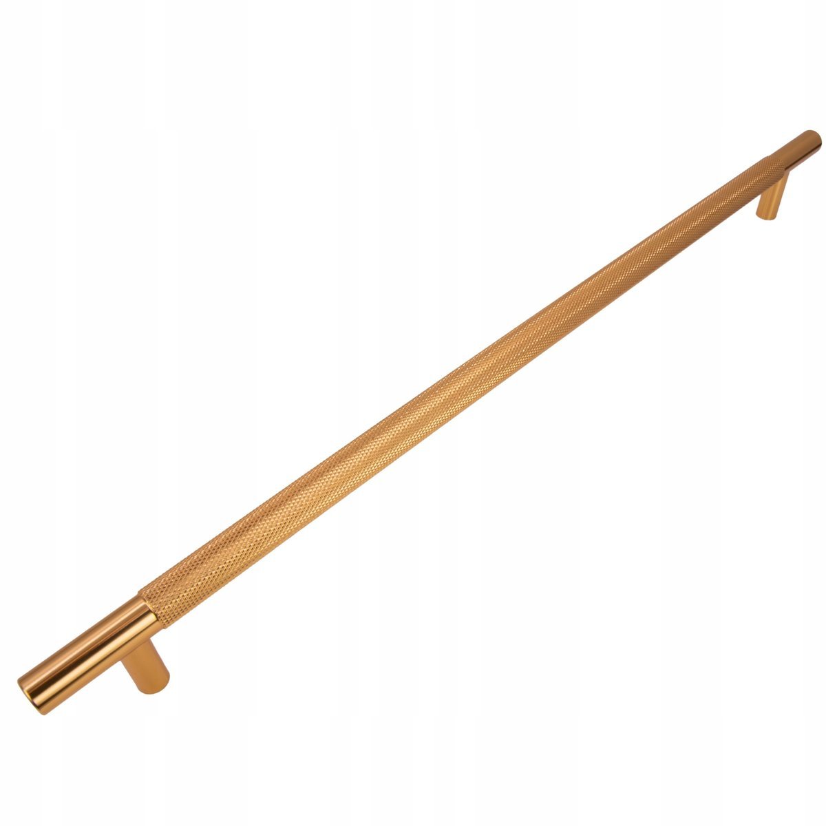 Uchwyt meblowy reling ryflowany 320 mm złoty Metalowy uchwyt do szafki