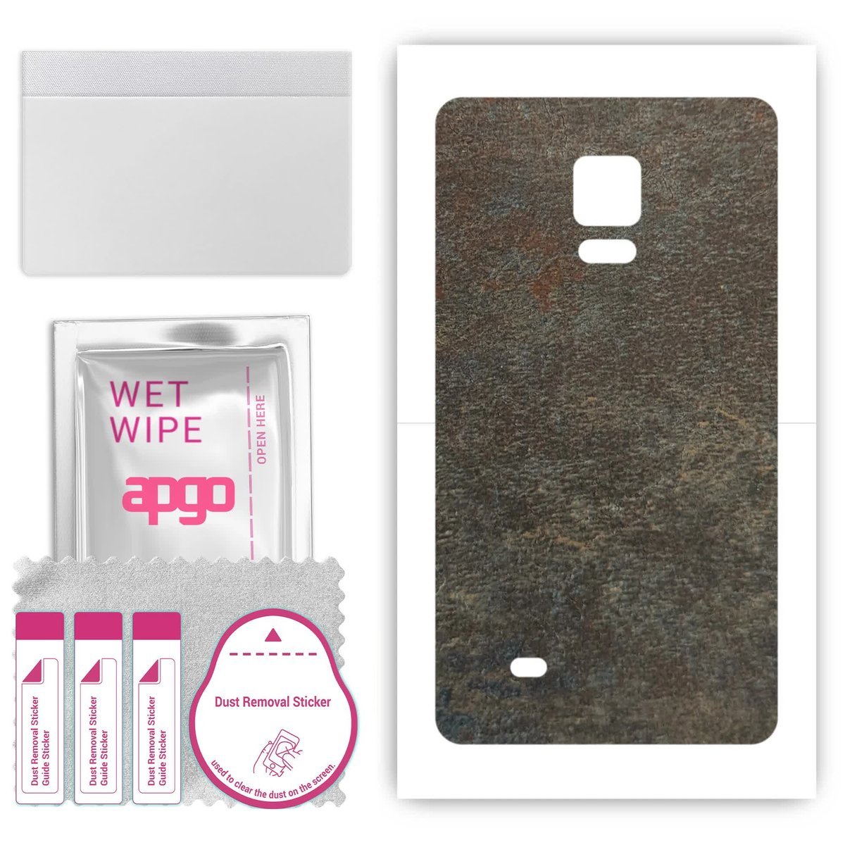 Folia naklejka skórka strukturalna na TYŁ do Samsung Galaxy Note 3 Neo SM-N7505 - Kamień Księżycowy - apgo SKINS