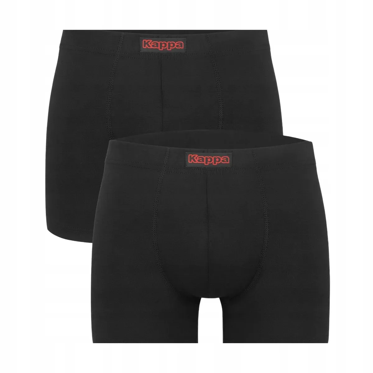 2-PAK Bokserki męskie bawełniane 2-pack czarne Kappa K1201 komfortowe S