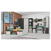 Zestawy mebli dla dzieci - Zestaw Mebli Młodzieżowych C Nano Meblar Grafit, Enigma - miniaturka - grafika 1