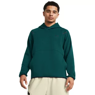 Męska bluza treningowa nierozpinana z kapturem Under Armour UA Unstoppable Flc HD - zielona - UNDER ARMOUR - Koszulki sportowe męskie - miniaturka - grafika 1