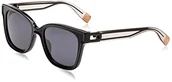 Okulary przeciwsłoneczne - Furla Unisex SFU597V okulary przeciwsłoneczne, czarne, rozmiar 53, czarny, 53 - miniaturka - grafika 1