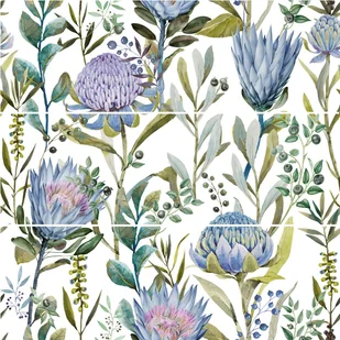 Dekor Flower Blue 89.4x90 - Płytki ceramiczne - miniaturka - grafika 1