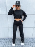 Dresy damskie - Komplet dresowy damski CHARM czarny Dstreet AY0957-M - miniaturka - grafika 1