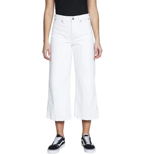 Spodnie damskie Pepe Jeans Groove białe szeroka nogawka jeansowe 7/8-W25 - Spodnie damskie - miniaturka - grafika 1