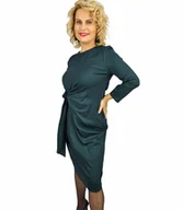 Sukienki - Elegancka ołowkowa sukienka midi  z szarfą w pasie PAMELA-52 - miniaturka - grafika 1