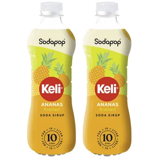 2x SYROP SODAPOP KELI ANANAS 500ml WEGAŃSKI KONCENTRAT DO SATURATORA NA 10L - Syropy i koncentraty owocowe - miniaturka - grafika 1