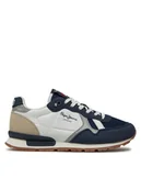 Buty dla chłopców - Pepe Jeans Sneakersy Brit Young B PBS40003 Granatowy - miniaturka - grafika 1