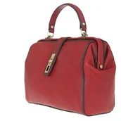 Torebki damskie - Kuferek Katana Skóra Licowa Bordo Torebka do ręki i na ramię - miniaturka - grafika 1