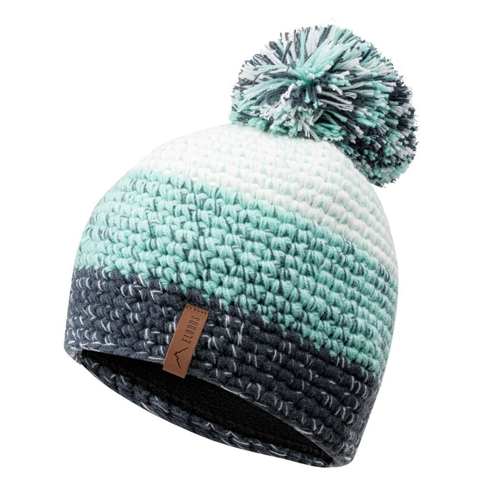 Czapka zimowa damska Elbrus Elin Wo's szaro-niebieska z polarem