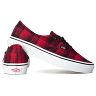 Trampki damskie - Buty Damskie Vans Plaid Flannel Sportowe Wsuwane Lekkie Modne Stylowe Czerwone 36,5 - Empik - miniaturka - grafika 1