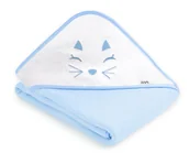 Okrycia kąpielowe dla dzieci - UVIE Okrycie kąpielowe termofrota 100x100 niebieski Kotek - miniaturka - grafika 1