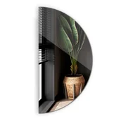 Lustra - Lustro Półokrągłe Loft Duże Ścienne bez ramy 90 cm - miniaturka - grafika 1