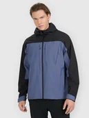 Kurtki i kamizelki sportowe męskie - 4F Kurtka trekkingowa membrana 10000 męska - granatowa 3XL - miniaturka - grafika 1