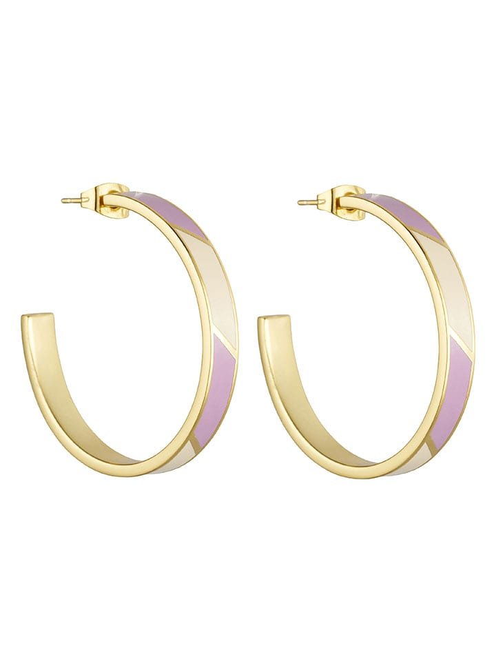 Design Letters Pozłacane kolczyki-kreole 