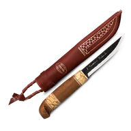 Noże - Marttiini Kierinki stal węglowa, kuta/utwardzana brzoza/brzoza karelijska/skóra 126010 - miniaturka - grafika 1