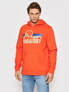 Bluzy męskie - Marmot Bluza 49360 Pomarańczowy Regular Fit - grafika 1