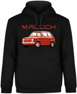 Bluzy męskie - BLUZA MĘSKA Z KAPTUREM MALUCH FIAT 126P ŚMIESZNA PREZENT CZARNA R-XL A534 - miniaturka - grafika 1