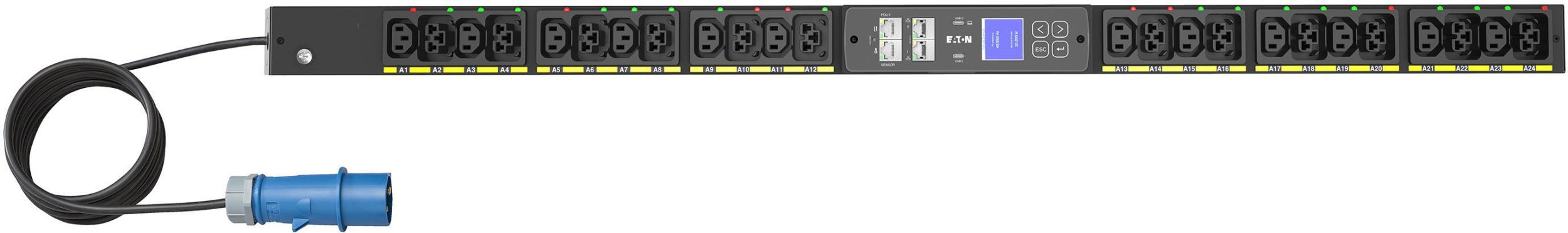 Listwa zasilająca APC zasilająca Eaton EVSWF116A rozdzielacz zasilania PDU 24 x gniazdo sieciowe 22.5U Czarny