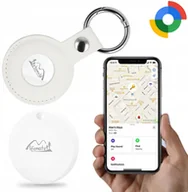 Lokalizatory GPS - Lokalizator GPS Mini Do Kluczy Auta Kota Roweru Psa Biały Android Etui - miniaturka - grafika 1