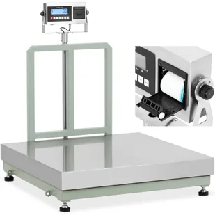 Waga platformowa z drukarką etykiet LCD 100 x 100 cm 500 kg / 50 g - Wagi specjalistyczne - miniaturka - grafika 1