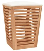 Kosze na bieliznę - Skandynawski drewniany stołek do łazienki P2-W76 - miniaturka - grafika 1