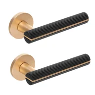 Meble modułowe i akcesoria - Klamka do Drzwi Wewnętrznych Czarno Złota MAIO II Kuchinox - miniaturka - grafika 1