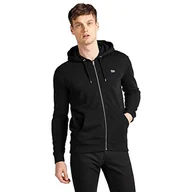 Bluzy męskie - Lee Męska bluza z kapturem Zip Throuh, czarny (Black 01), M - miniaturka - grafika 1