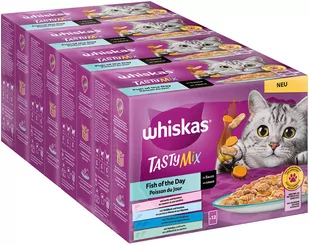 Zestaw Whiskas Tasty Mix, saszetki, 48 x 85 g - Ryba dnia w sosie - Mokra karma dla kotów - miniaturka - grafika 1