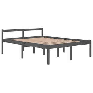 Lumarko Rama łóżka, szara, lite drewno sosnowe, 150x200 cm - Łóżka Lumarko Rama łóżka, szara, lite drewno sosnowe, 150x200 cm - Łóżka - miniaturka - grafika 4
