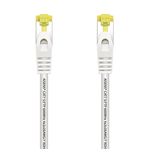 AISENS A146-0491 Kabel sieciowy RJ45 LSZH Cat.7 600 MHz S/FTP PIMF AWG26, biały, 2.0m