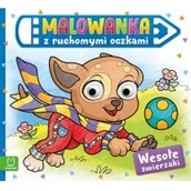 Kolorowanki, wyklejanki - Aksjomat Malowanka z ruchomymi oczkami. Wesołe zwierzaki - miniaturka - grafika 1