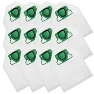 Worki do odkurzaczy - BAKAJI Zestaw 12 wymiennych worków do odkurzacza Kochenek Kompatybilny worek na miotłę elektryczną, wysokiej jakości wymienne worki (VK200 - VK200S, biały) - miniaturka - grafika 1