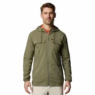 Koszule męskie - Męska koszula z kapturem Columbia Skien Valley Hooded Long Sleeve Shirt stone grey - M - miniaturka - grafika 1