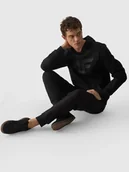 Spodnie męskie - Spodnie dresowe ze ściągaczem męskie 4FWMM00TTROM0943-20S Czarny - miniaturka - grafika 1